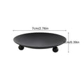 European retro minimalist wavy iron candle holder with electronic candles for a romantic ambiance in living room or dining table