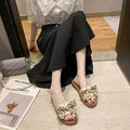 Summer bowknot slippers women's trendy fashion outdoor fairy style bestie beach non-slip flat sandals