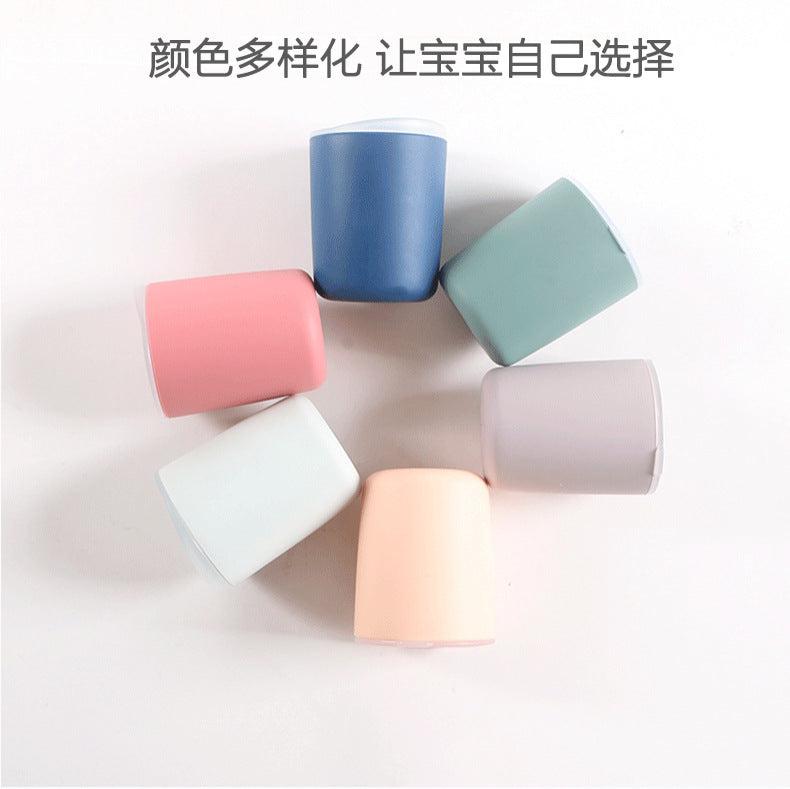 Customizable baby straw cup silicone training cup baby milk cup anti-fall 6 months+ infant drinking cup