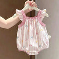 Summernew arrival baby girl cartoon flying sleeve bag butt kids summer dress baby clothes cute summer bag butt clothes summer