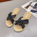 Women's summer slides: new french-style floral espadrilles, fairycore sandals, non-slip beach shoes for vacation