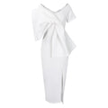 D395 party dressexport women's sexy big bow slit dress hip skirt fashiondress