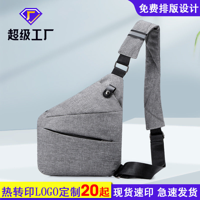 Cross-border Foreign Trade New Shoulder Bag Men's Leisure Sports Checked Breast Bag Outdoor Leisure Wholesale South East Asia Source
