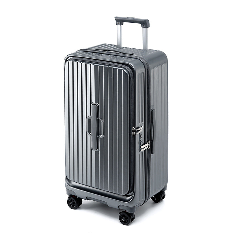Multi-opening suitcase Front open cover trolley case 20-inch boarding case 2025 new large-capacity universal wheel case