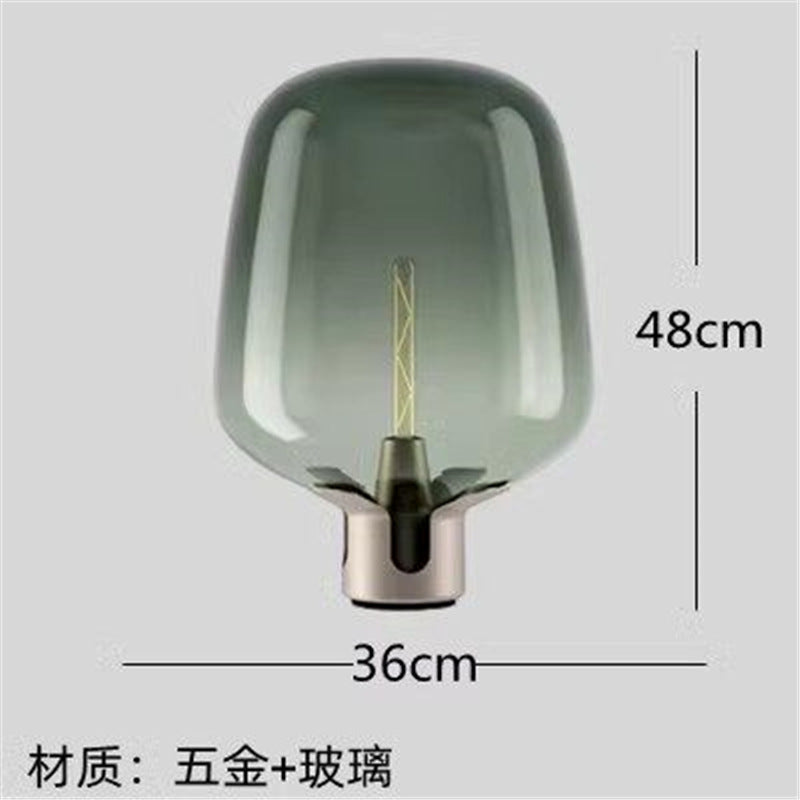 Modern minimalist glass table lamp - bedroom bedside lamp - designer high-end nordic style - living room, study, decorative home & hotel lighting
