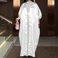 african satin robe with lace inner dress set - sheer mesh banquet sexy two-piece outfit