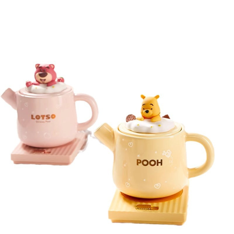 Winnie the pooh tea infuser set - ceramic tea set, cute tea set gift box, teapot and cup complete set