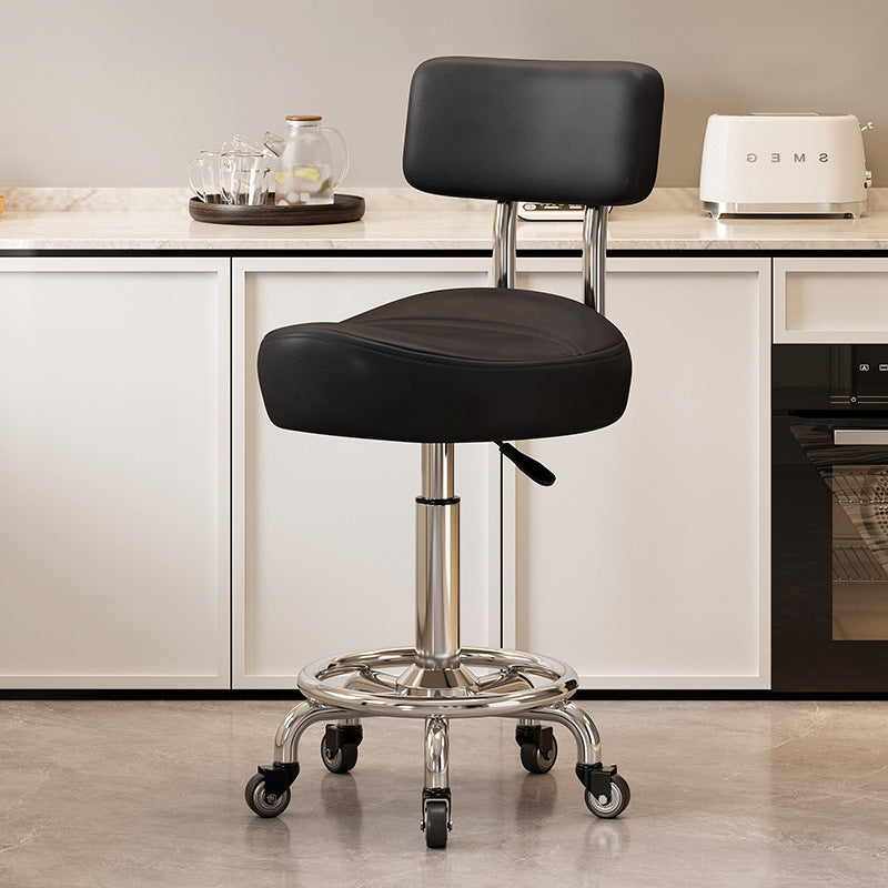 Saddle Chair Kitchen Cooking Chair Front Desk Cashier High Stool Universal Wheel Lifting Chair Beauty Barber Stool