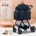 Pet stroller for cats and dogs - foldable, lightweight, and portable for small pets