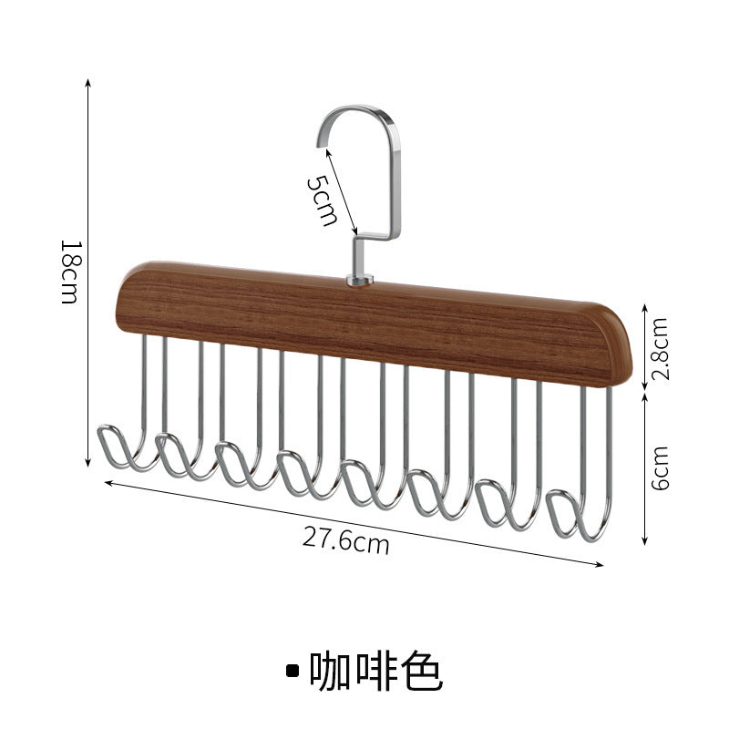 Sling hanger wooden sling hook bold bag storage multi-functional hook tie vest underwear hanger