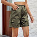 European and american cross-border e-commerce:  summer new arrivals,  independent store, washed elastic waistband cargo casual denim shorts