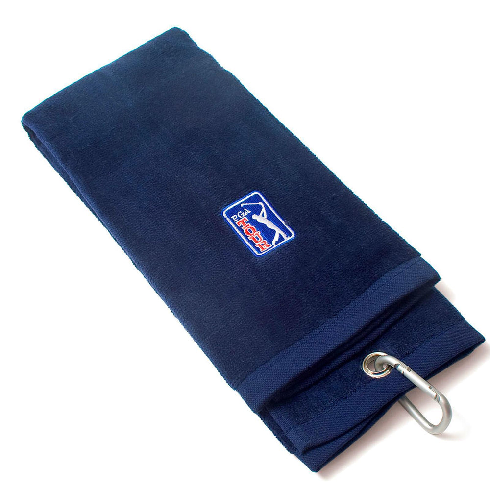 Factory personalized pure cotton golf towel cut velvet personalized embroidery air hole hook yarn-dyed printing personalized logo