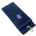 Factory personalized pure cotton golf towel cut velvet personalized embroidery air hole hook yarn-dyed printing personalized logo
