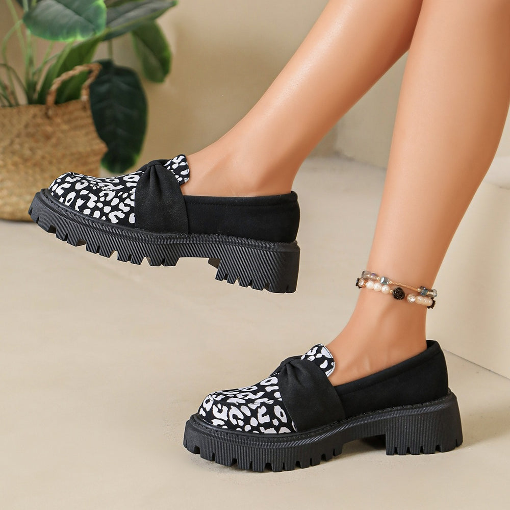export plus size chunky sole loafers for women,  spring/autumn new collection, preppy british style slip-on leather shoes