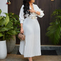 D3285  cross-border e-commerce women's fashion:  autumn new arrival - stylish, elegant, solid color plus size dress