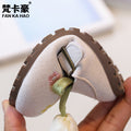 Vancahao kids' french-style leather shoes, new autumn  collection: embroidered princess shoes for girls, vintage student flats