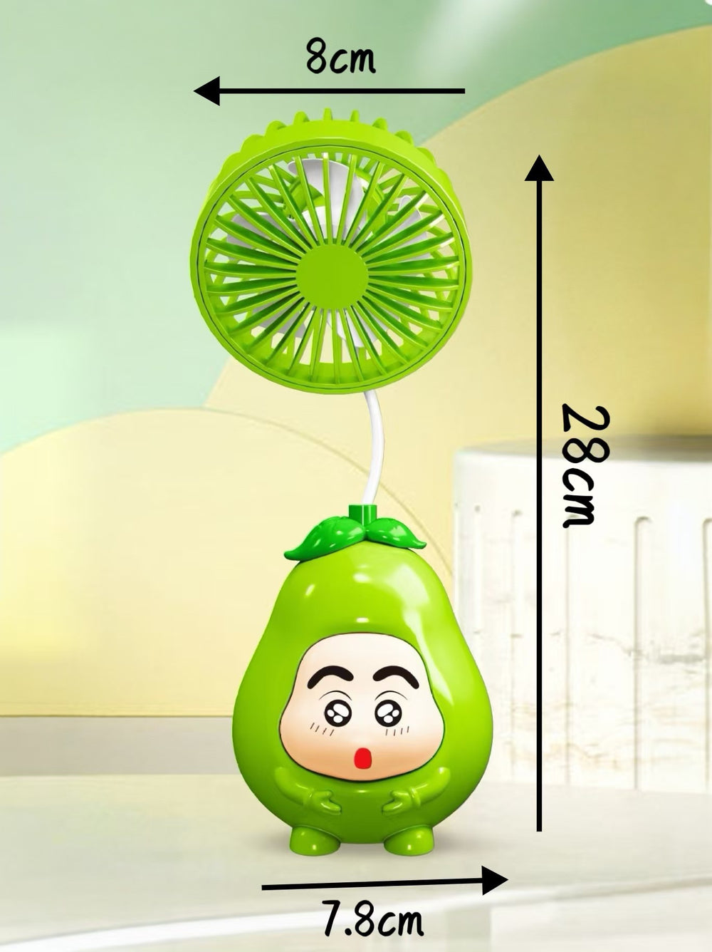 Creative burger mini fan with storage and makeup mirror, usb rechargeable, 3-speed adjustable, multifunctional desktop fan