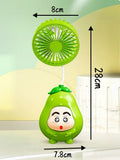 Creative burger mini fan with storage and makeup mirror, usb rechargeable, 3-speed adjustable, multifunctional desktop fan