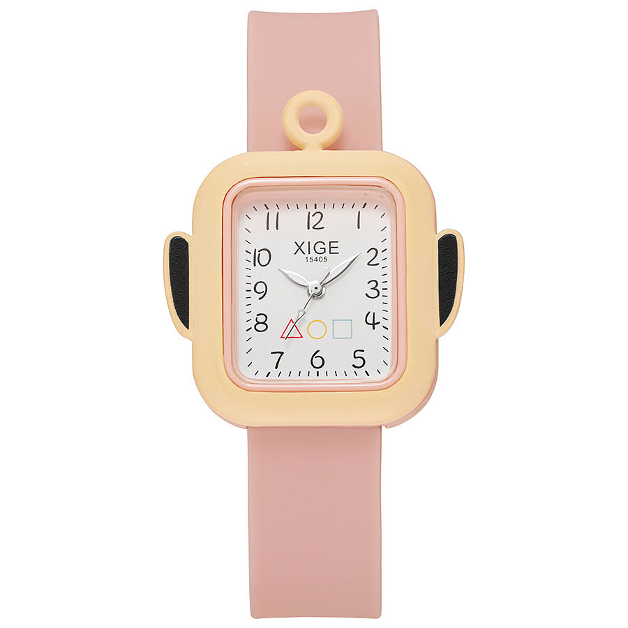 New cute kids' waterproof quartz watch - candy color minimalist silicone sports gift watch - children's watch