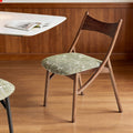 Nordic medieval designer creative for home small apartment soft pack dining chair solid wood chair cat ear chair single back chair