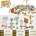 New arrival cross-border engineering rail car scene toy plug-in rail toy car educational kids electric rail toy