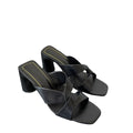 Z's summer new black chunky heel women's shoes - minimalist open-toe high heel mules for outdoor wear