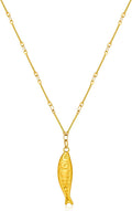 European and american stylish stainless steel beach fish 8k gold pendant necklace fish element titanium steel ocean wind earrings in stock