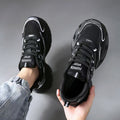 Men's shoes 2026 new summer breathable mesh casual sneakers men's versatile chunky sole trendy shoes height increasing dad shoes