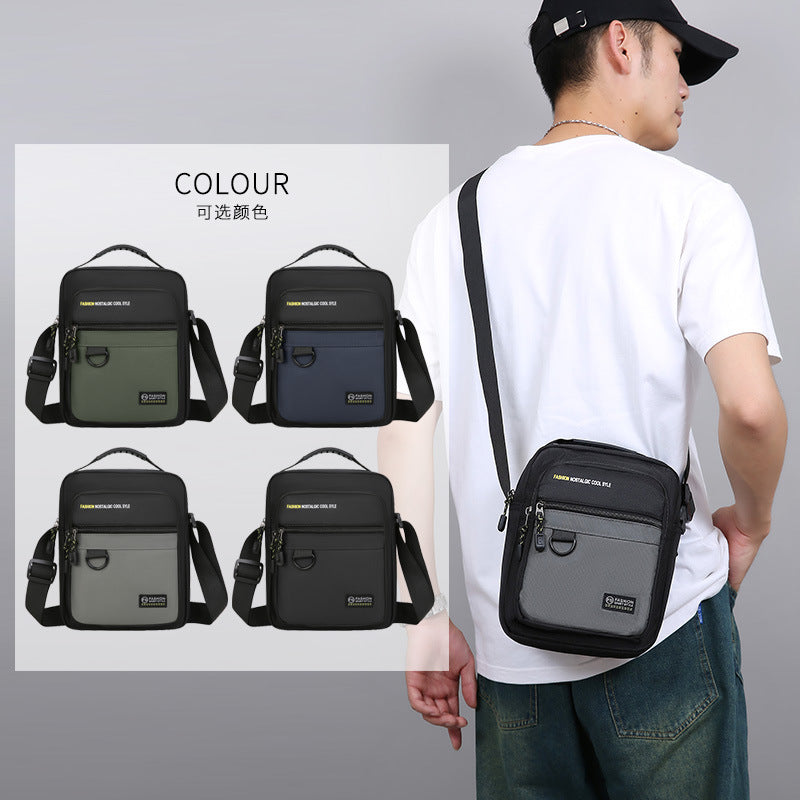 New messenger bag men's simple Oxford cloth men's commuter casual small satchel large capacity waterproof and wear-resistant shoulder bag