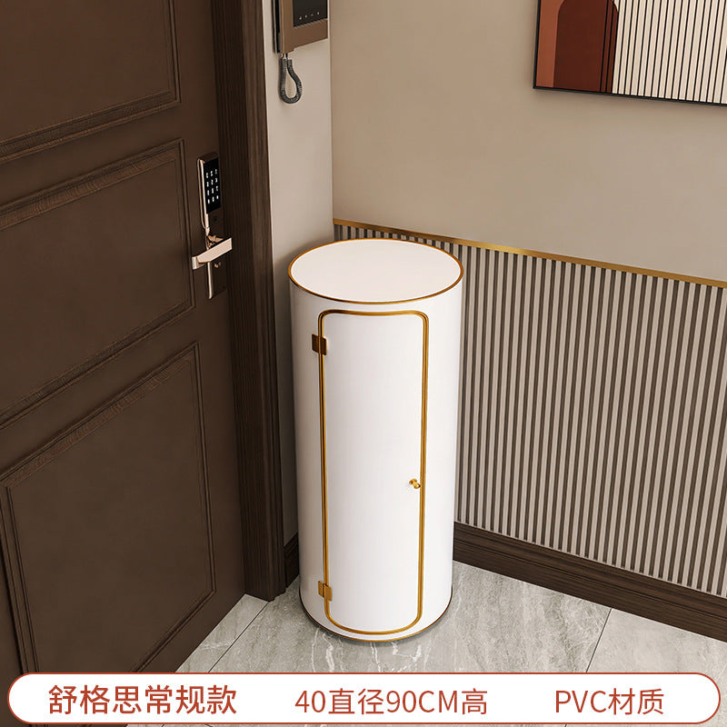 Rotating shoe cabinet household door 2025 new entry entrance entrance steel round multi-layer disinfection shoe rack