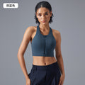 New front-zip closure, explosion-proof one-piece cup sports bra with adjustable straps - shockproof sports bra daw033