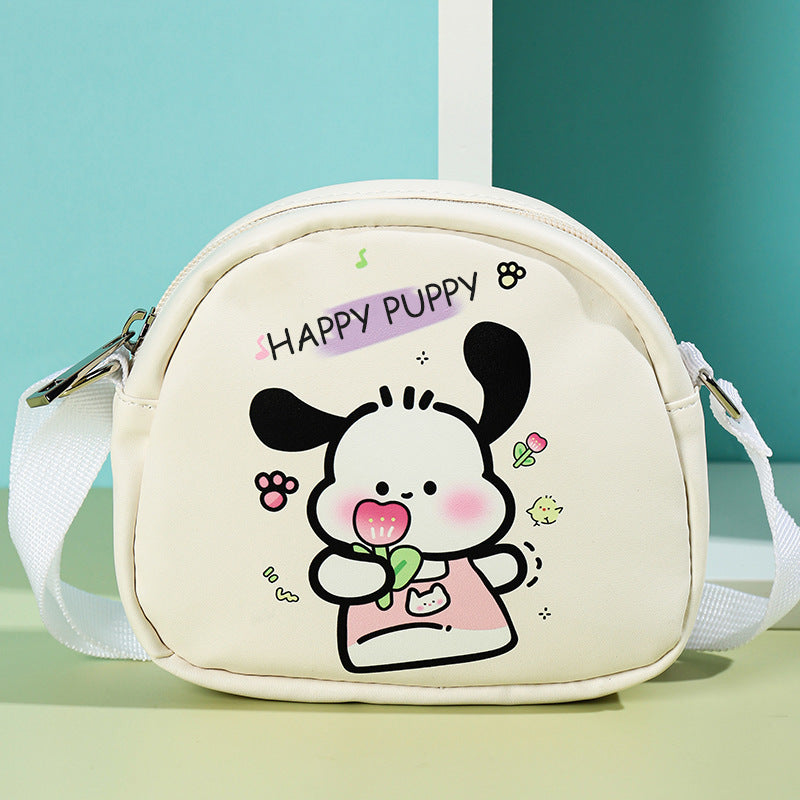 Crossbody bag female cartoon vivi bear big-eared dog storage bag large capacity cute cartoon children's bag female and male