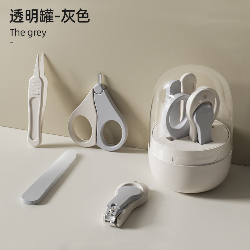 Baby transparent jar nail clipper suit newborn baby nail clipper kids anti-clip small scissors nail clippers