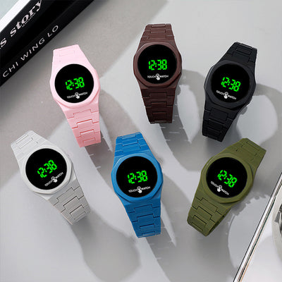 Wholesale men's electronic watches for export: southeast asia, middle east, and arab markets - led plastic sets with butterfly clasp, available for men and women