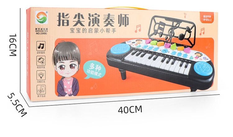 Children's electronic keyboard toy, baby educational toy, early learning for 1-2-3 year olds, playable music multifunctional piano, 4 girls, 6