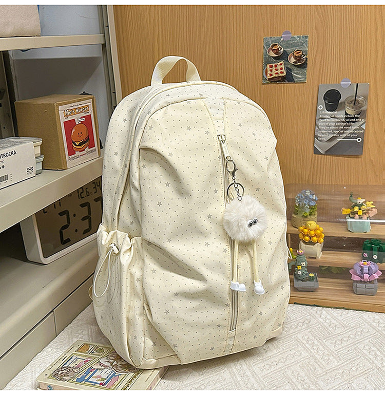 2026 spring new arrival: stylish and sweet starry school backpack for students - perfect for middle and high school, casual daypack