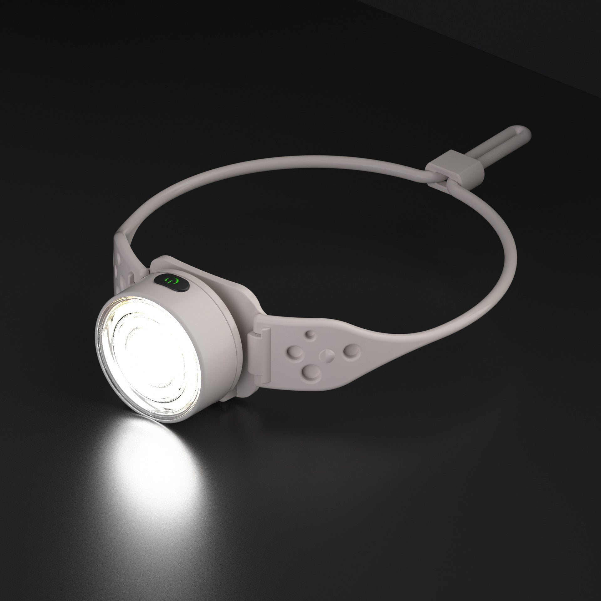 Cross-border new four-light source LED headlight USB charging outdoor running and riding red and blue warning silicone portable headlight