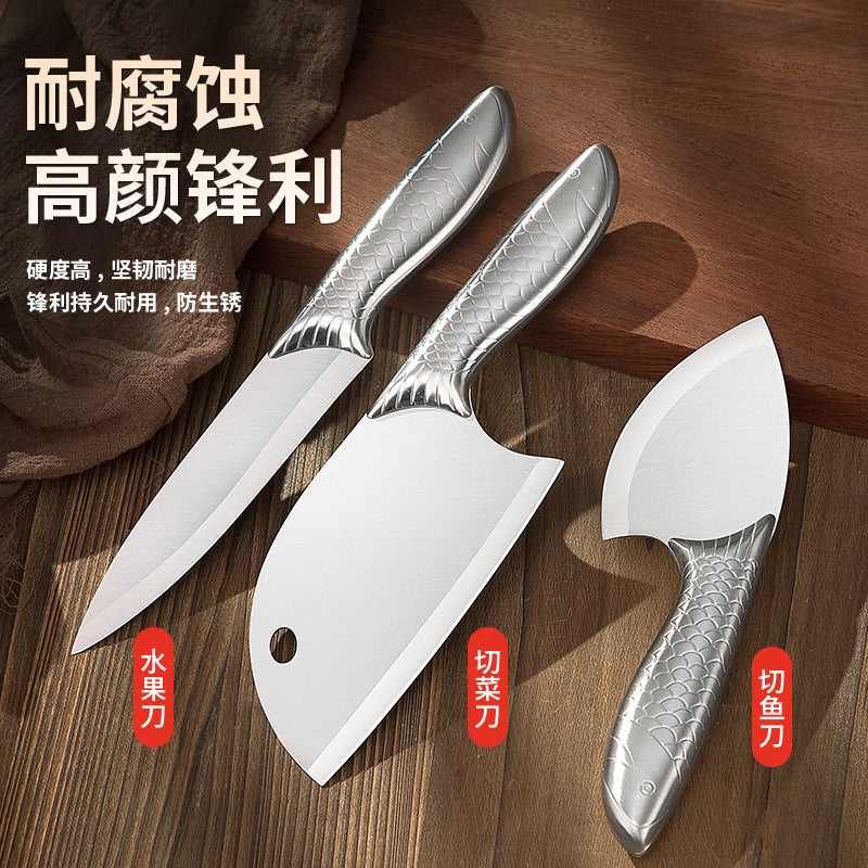 All-steel kitchen knives: stainless steel chef's knife, slicing knife, boning knife, paring knife - high-speed steel