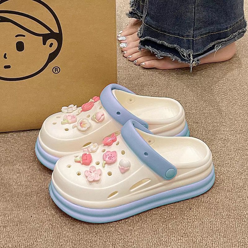 2025 summer new collection: closed-toe slides - trendy, platform, thick-soled, non-slip, wear-resistant clogs & sandals for outdoor wear