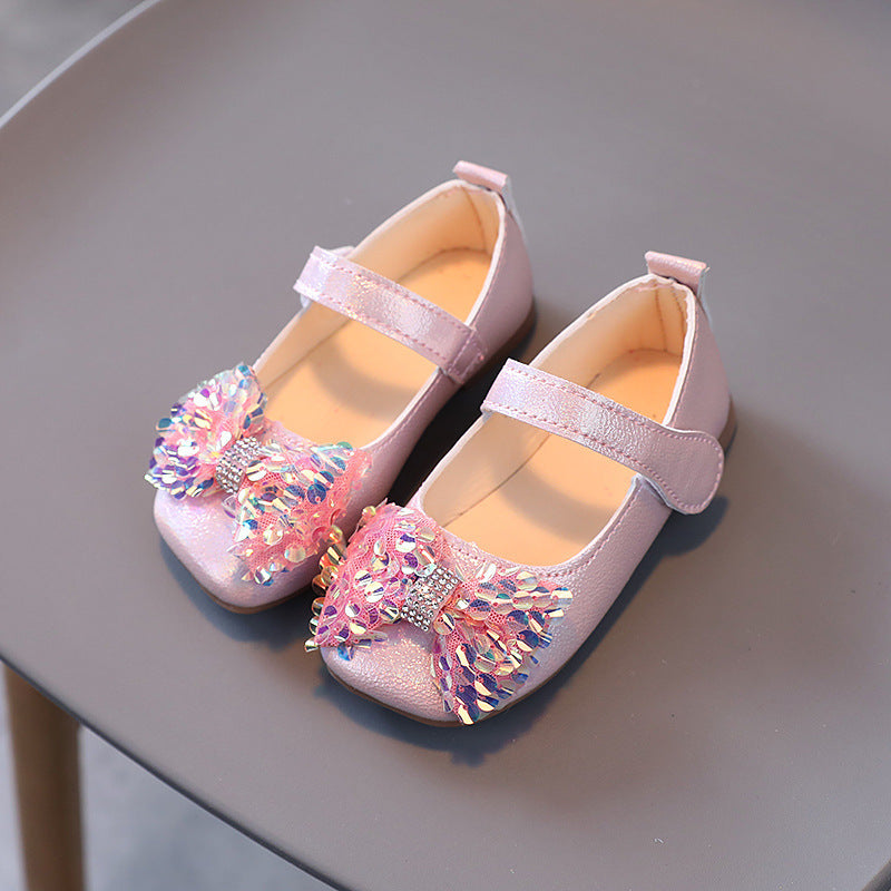 autumn new girls' princess shoes - stylish soft sole cute bowknot toddler & baby flats