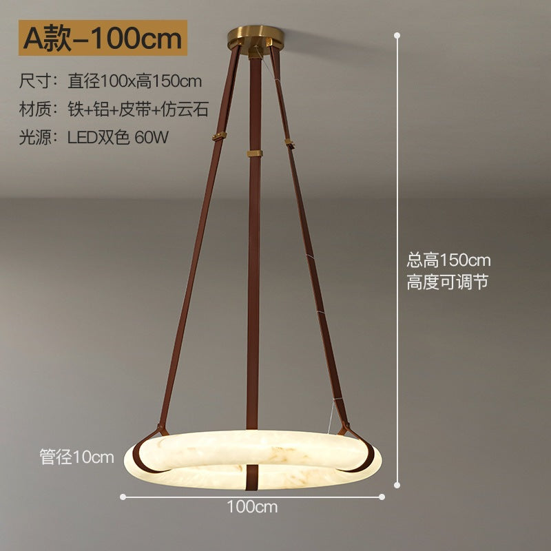 minimalist spanish imitation marble living room dining room pendant light - circle ring bedroom designer hotel bar counter lamp