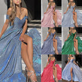 fashion banquet dress inssequin big skirt tube topsexyfashion slit dress
