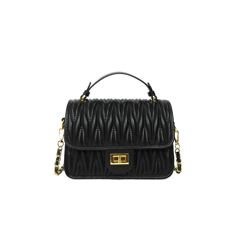 Fashion bag for women 2025new arrivalfashioncasual style small square bag western style embroidered rhombus chain shoulder crossbody bag