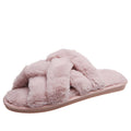 2024 source manufacturer cross stuffed slippers fall and winter new arrival indoor heattech cotton slippers thickened leaky toe furry slippers