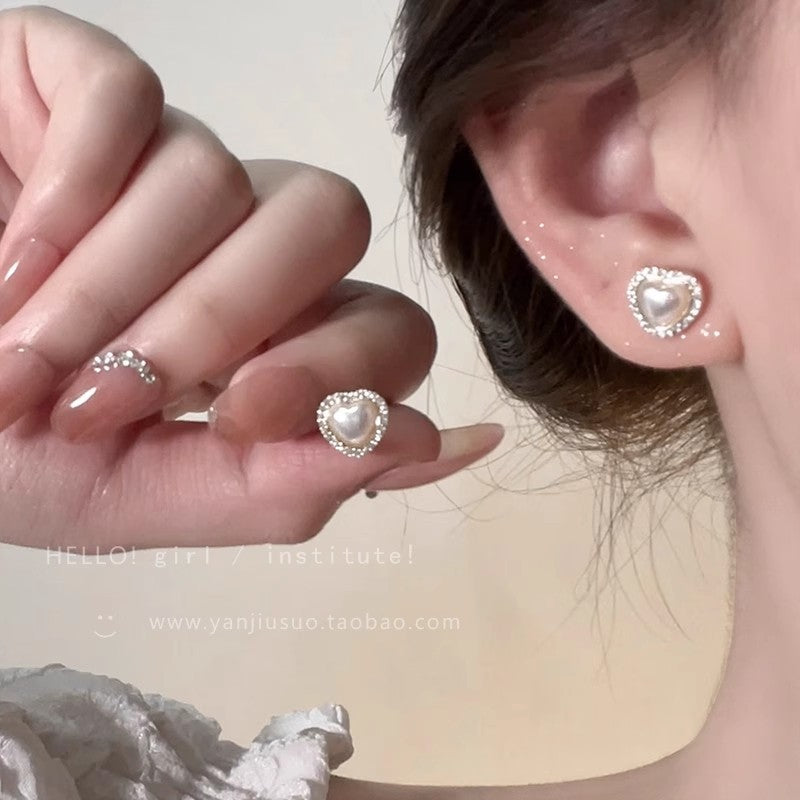 Ins pearl earrings for women niche styleaccessible luxuryeasiest for match earrings pendant classyretroelegant earrings 925 silver needle wholesale