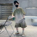 Boys' summer outfit set: trendy & stylish  new collection - cool & edgy summer sportswear for mid-to-large children