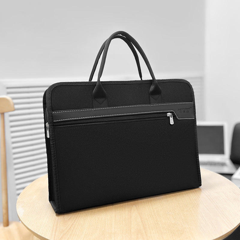 Self-Youxin Briefcase Custom Document Bag Men's Business Oxford Cloth Briefcase Women's Tote Bag Conference Bag