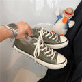 New summer breathable canvas shoes for men, versatile low-top casual sneakers, korean style student cloth shoes, trendy men's skate shoes