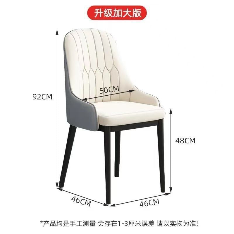 Hotel & home light luxury dining chair - minimalist modern backrest stool, office chair, restaurant leisure chair, dining table chair - metal & other materials