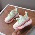 Clearance: kids' yeezy sneakers, boys' athletic shoes, breathable mesh shoes, flyknit girls' casual shoes, soft-soled baby shoes